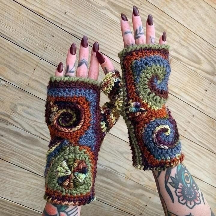 crochet fingerless gloves