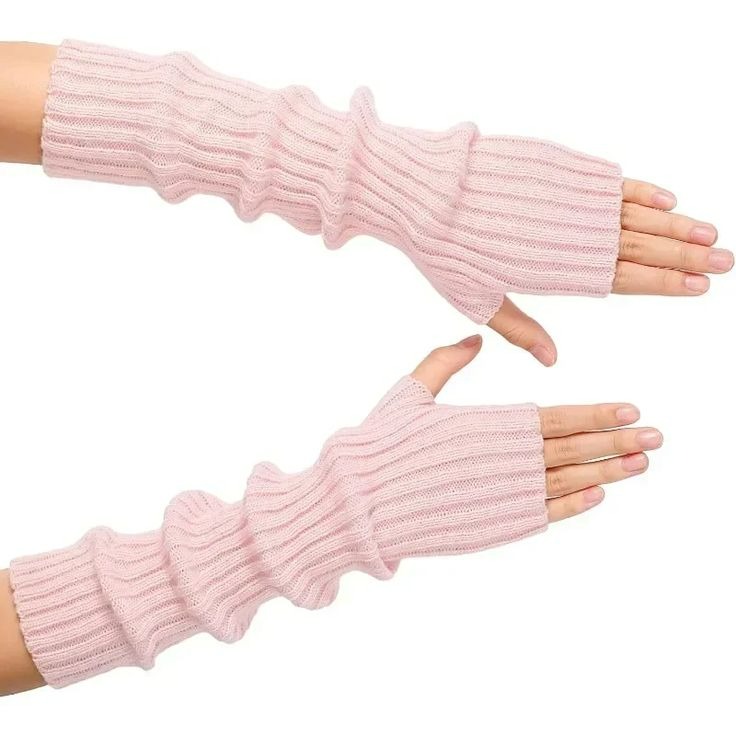 long fingerless gloves